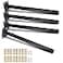 Cionyce 4 Pcs 16 Inch Floating Shelf Bracket Heavy Duty Blind Shelf Supports Stainless Steel Hidden Wall Brackets for Floating Wood Shelves Black