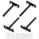 Cionyce 4 Pcs 4 Inch Floating Shelf Bracket Heavy Duty Blind Shelf Supports Hidden Wall Brackets for Floating Wood Shelves Black