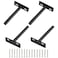 Cionyce 4 Pcs 4 Inch Floating Shelf Bracket Heavy Duty Blind Shelf Supports Hidden Wall Brackets for Floating Wood Shelves Black