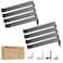 BATODA Pack 8 12 Shelf Brackets with Lip Match 1125 Board 8 Pcs Z Shelf Bracket Black Heavy Duty Hook Brackets for Shelves Wall Mounted Support for DIY Shelving Hardware Included