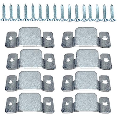 Tiberham Flush Mount Bracket Sectional Sofa Interlocking Clip Furniture Connector Heavy Duty Connecting Clip Bracket for Large Picture Display Headboard Wall Mount Hardware 4 Pairs