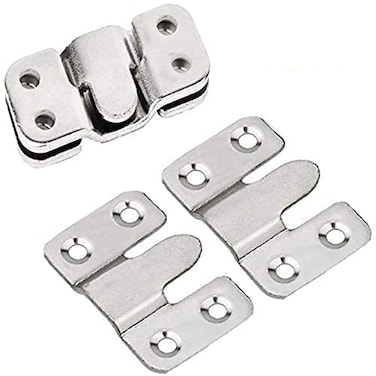Tiberham Flush Mount Bracket Interlocking Furniture Connector Heavy Duty Photo Frame Hook Picture Hanger for Large Picture Display Art Gallery Wall Mount Hardware 5 Pairs