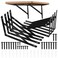 qiwuhai 8 Pcs Heavy Duty Shelf Brackets Floating Metal Shelf Brackets Metal Wall Mount L Shaped Shelves Support Angle Brackets for Heavy Duty Floating Shelves Shelf Brackets 984 x629 inch