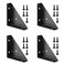 Joyangy 4Pack 66mm x 66mm Black Metal Corner Brace Brackets for Bed Table Cabinet