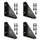 Joyangy 4Pack 66mm x 66mm Black Metal Corner Brace Brackets for Bed Table Cabinet