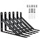 Kersally 10 Inch Shelf Brackets 6 Pack Heavy Duty L Brackets for Shelves 90 Degree Triangle Metal Supports for DIY Floating Shelf with Screws Black