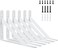 Kersally 10 Inch Shelf Brackets 6 Pack Heavy Duty L Shelf Brackets 90 Degree Triangle Metal Supports for DIY Floating Shelf with Screws White