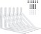 Kersally 12 Inch Shelf Brackets 6 Pack Heavy Duty L Brackets for Shelves 90 Degree Triangle Metal Supports for DIY Floating Shelf with Screws White