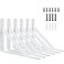 Kersally 8 Inch Shelf Brackets 6 Pack Heavy Duty L Brackets for Shelves 90 Degree Triangle Metal Supports for DIY Floating Shelf with Screws White