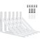 Kersally 8 Inch Shelf Brackets 6 Pack Heavy Duty L Brackets for Shelves 90 Degree Triangle Metal Supports for DIY Floating Shelf with Screws White