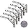 Foozet Folding Shelf Brackets 16 Inch Heavy Duty Stainless Steel Collapsible Hinges Wall Mounted Angle L Bracket for Floating Shleves DIY Foldable Work Bench Table Desk 6 Pack