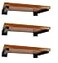 EZYDECOR 6 Pcs Black Shelf Bracket 6 Inch Heavy Duty Brackets for Shelf Metal Wall Floating Shelving Brackets Industrial Shelf Brackets for Space Saving