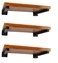 EZYDECOR 6 Pcs Black Shelf Bracket 6 Inch Heavy Duty Brackets for Shelf Metal Wall Floating Shelving Brackets Industrial Shelf Brackets for Space Saving