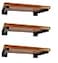 EZYDECOR 6 Pcs Black Shelf Bracket 10 Inch Heavy Duty Brackets for Shelf Metal Wall Floating Shelving Brackets Industrial Shelf Brackets for Space Saving