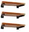 EZYDECOR 6 Pcs Black Shelf Bracket 10 Inch Heavy Duty Brackets for Shelf Metal Wall Floating Shelving Brackets Industrial Shelf Brackets for Space Saving