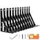 LEOPO 12Pack 7 Inch Heavy Duty Shelf Brackets Large Floating Wall Bracket for Garage Storage Shelves Black PowderCoated Finish Load Capacity 800lbs