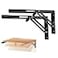 Ravinte 2 Pack 20 Inch Folding Shelf Brackets Matte Black Heavy Duty Collapsible Brackets for Tables and Benches SpaceSaving Design