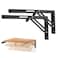 Ravinte 2 Pack 20 Inch Folding Shelf Brackets Matte Black Heavy Duty Collapsible Brackets for Tables and Benches SpaceSaving Design