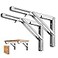 Storystore Folding Shelf Brackets 16 Inch Heavy Duty Stainless Steel Collapsible Shelf Bracket for Bench Table Space Saving DIY Bracket Max Load 550lb 2 PCS