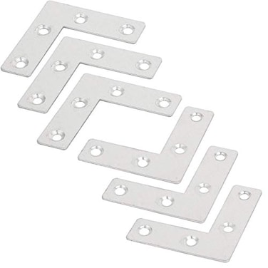 Orgrimmar 36 PCS Corner Brace Plates Metal L Shaped Flat Repair Plates Corner Brace Brackets 50mmx50mmx1mm