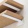 WEKIS Shelf Brackets Heavy Duty Floating Shelf Brackets 8Inch Long 6Pack Brackets for Shelves Matte White L Hidden Metal Wall Shelf Support Shelving Brackets 15Inch Thick 160 lb Load Capacity
