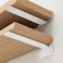 WEKIS Shelf Brackets Heavy Duty Floating Shelf Brackets 8Inch Long 6Pack Brackets for Shelves Matte White L Hidden Metal Wall Shelf Support Shelving Brackets 15Inch Thick 160 lb Load Capacity