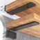 Goovilla Shelf Bracket Heavy Duty Floating Shelf Brackets 6 inch Long 6 Pack Brackets for Shelves Black Coated Metal Wall Shelf Support Brackets with 15 Inch Thick and 160 lb Load Capacity