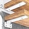 Goovilla Shelf Bracket Heavy Duty Floating Shelf Brackets 6 inch Long 6 Pack Brackets for Shelves White Coated Metal Wall Shelf Support Brackets with 15 Inch Thick and 160 lb Load Capacity