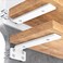 Goovilla Shelf Bracket Heavy Duty Floating Shelf Brackets 6 inch Long 6 Pack Brackets for Shelves White Coated Metal Wall Shelf Support Brackets with 15 Inch Thick and 160 lb Load Capacity