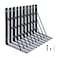 HOME MASTER HARDWARE 10 x 8 in Shelf Brackets 90 Degree Triangle Wall Mount Angle L Bracket for Floating Shelves Metal Support w Screws 10 Pack Black
