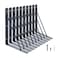 HOME MASTER HARDWARE 10 x 8 in Shelf Brackets 90 Degree Triangle Wall Mount Angle L Bracket for Floating Shelves Metal Support w Screws 10 Pack Black