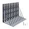 HOME MASTER HARDWARE 10 x 8 in Shelf Brackets 90 Degree Triangle Wall Mount Angle L Bracket for Floating Shelves Metal Support w Screws 10 Pack Black