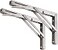 YUMORE Folding Shelf Brackets 8 Max Load 300lb Heavy Duty Stainless Steel Collapsible Shelf Bracket for Table Work Bench Space Saving DIY Bracket Pack of 2
