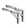 YUMORE 24 Folding Shelf Brackets Max Load 330lb Heavy Duty Stainless Steel Collapsible Shelf Bracket for Table Work Bench Space Saving DIY Bracket Pack of 2