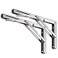 YUMORE Folding Shelf Brackets 10 Max Load 330lb Heavy Duty Stainless Steel Collapsible Shelf Bracket for Table Work Bench Space Saving DIY Bracket Pack of 2