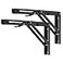 YUMORE Folding Shelf Brackets 14 Inch Heavy Duty Collapsible Shelf Bracket Black DIY L Bracket for Workbench Folding Table Hinge Max Load 330lb 2 Pack