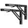 YUMORE Folding Shelf Brackets 14 Inch Heavy Duty Collapsible Shelf Bracket Black DIY L Bracket for Workbench Folding Table Hinge Max Load 330lb 2 Pack