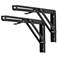 YUMORE Folding Shelf Bracket Heavy Duty 12 Inch Collapsible Shelf Bracket Black DIY L Bracket for Workbench Folding Table Hinge Max Load 330lbs 2 Pack