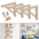 OVOV 4 Pack Wall Mount Wood Shelf Bracket Triangle Wooden Shelf Brackets for Plank Sconce Plug in Pendant Lamp Decorative DIY Wooden Bracket Include Mounting Screws 7 Inch