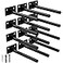 LEOPO 12Pack 10 inch Floating Shelf Brackets Hidden Shelf Bracket for Wood Concealed Blind Shelving SupportInvisible Black Coated Brackets for DIY DecorativeFit for Kitchen BathroomStudy Room