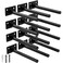 LEOPO 12Pack 10 inch Floating Shelf Brackets Hidden Shelf Bracket for Wood Concealed Blind Shelving SupportInvisible Black Coated Brackets for DIY DecorativeFit for Kitchen BathroomStudy Room