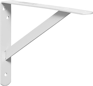 Decko Products 4914310 HeavyDuty Shelf Bracket 105Inch X 75Inch White 10Pack