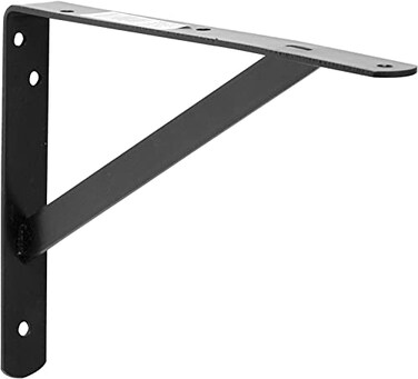 Decko Products 4914410 HeavyDuty Shelf Bracket 105Inch X 75Inch Black 10Pack