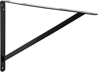 Decko Products 4915210 HeavyDuty Shelf Bracket 1925Inch X 1250Inch Black 10Pack