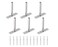 Seimneire 6pcs 3 Inch Floating Shelf Bracket Heavy Duty Hidden Shelf Brackets Brushed Nickel Invisible Shelf Supports with Screws and Wall Plugs Solid Cold Rolled Steel