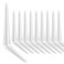 aosdanting Shelf Bracket 1210 in 10 PCS White Shelving Brackets L Brackets for Shelves Shelf Install Bookshelf Garden Boards