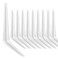 aosdanting Shelf Bracket 1210 in 10 PCS White Shelving Brackets L Brackets for Shelves Shelf Install Bookshelf Garden Boards