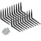 Wideskall Metal 8 x 10 inch Wall Corner Angle Shelving Shelf Brackets Grey Pack of 20