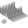 Wideskall Metal 8 x 10 inch Wall Corner Angle Shelving Shelf Brackets Grey Pack of 20