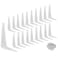 Wideskall Metal 5 x 6 inch Wall Corner Angle Shelving Shelf Brackets White Pack of 20